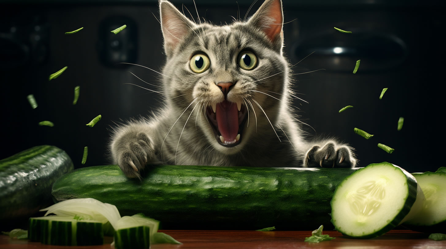 porque gatos tem medo de pepino